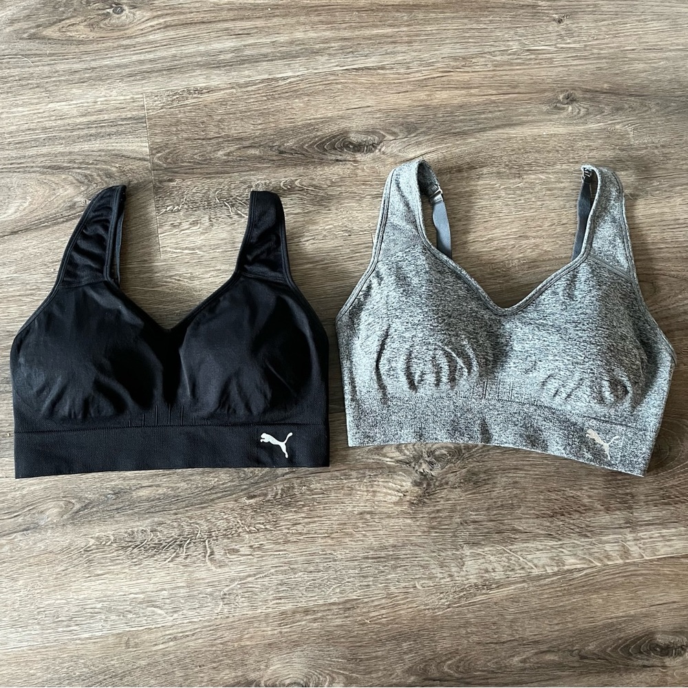Puma Performance Seamless Sports Bras Convertible Straps Medium